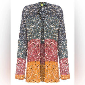 NWT FARM Rio Loose Knit Cardigan with sequins